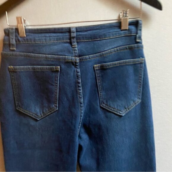 Fleece lined high waisted denim jeans Sz M - Picture 7 of 13
